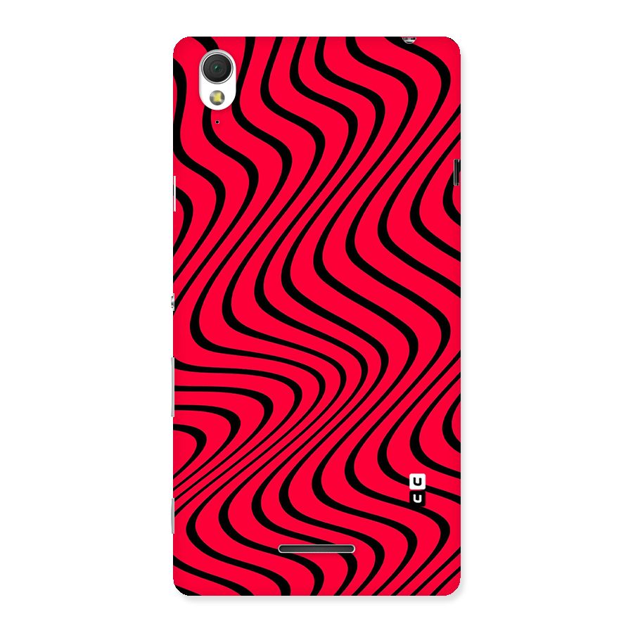 Waves Pattern Print Back Case for Sony Xperia T3