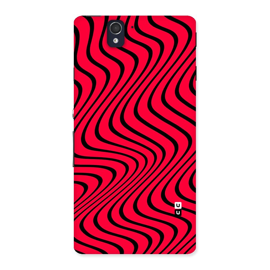 Waves Pattern Print Back Case for Sony Xperia Z