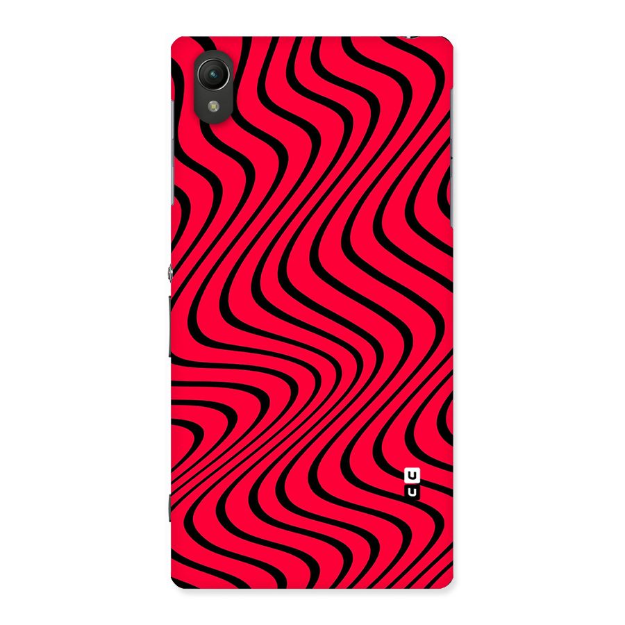 Waves Pattern Print Back Case for Sony Xperia Z1