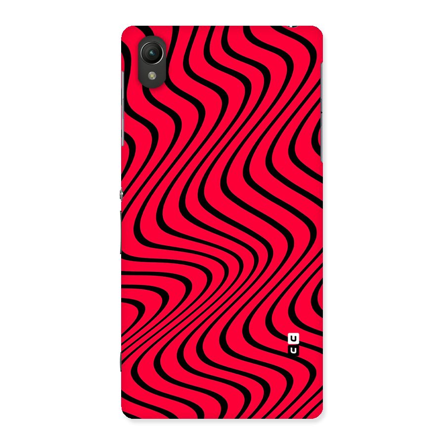 Waves Pattern Print Back Case for Sony Xperia Z2