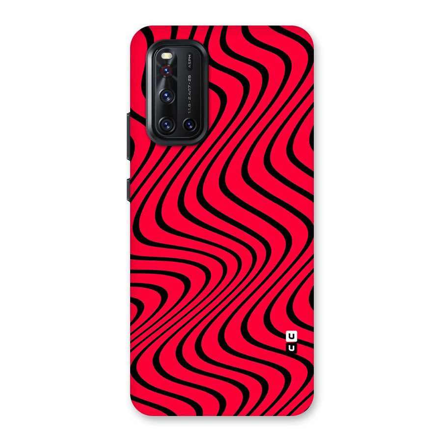 Waves Pattern Print Back Case for Vivo V19