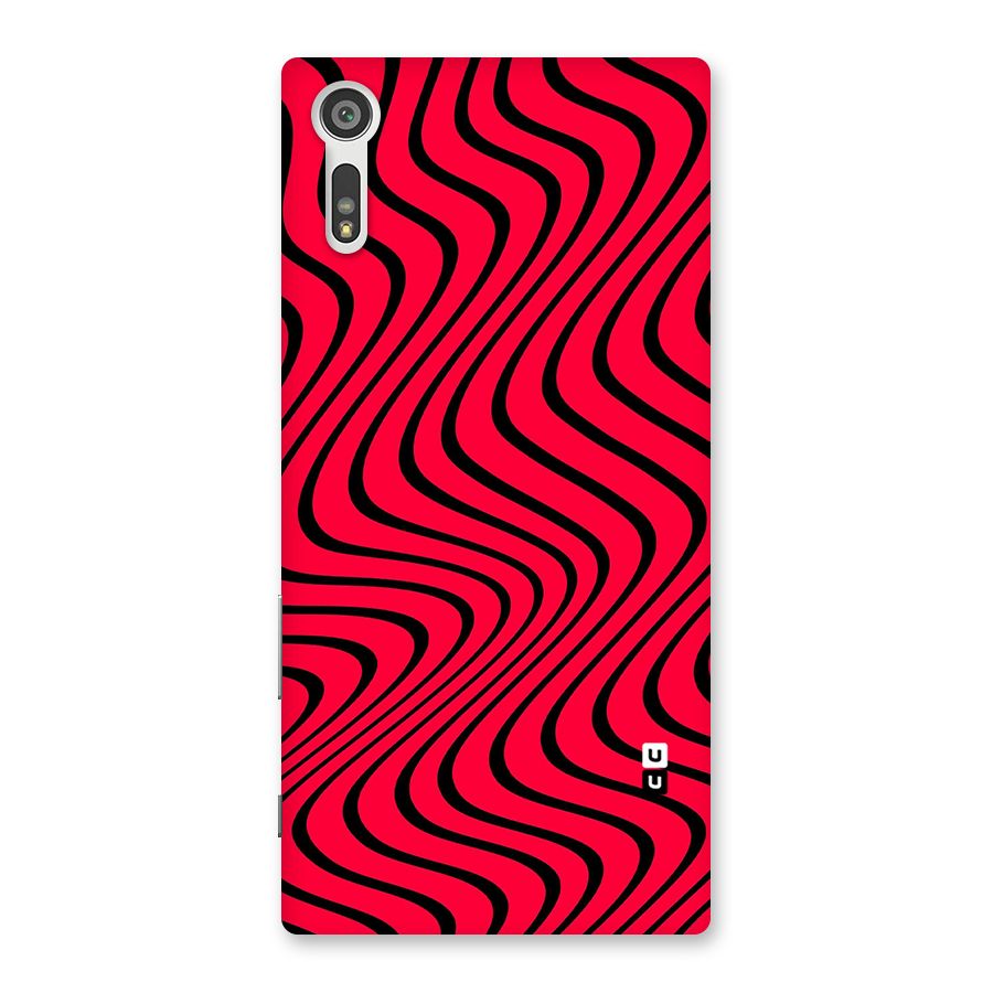Waves Pattern Print Back Case for Xperia XZ