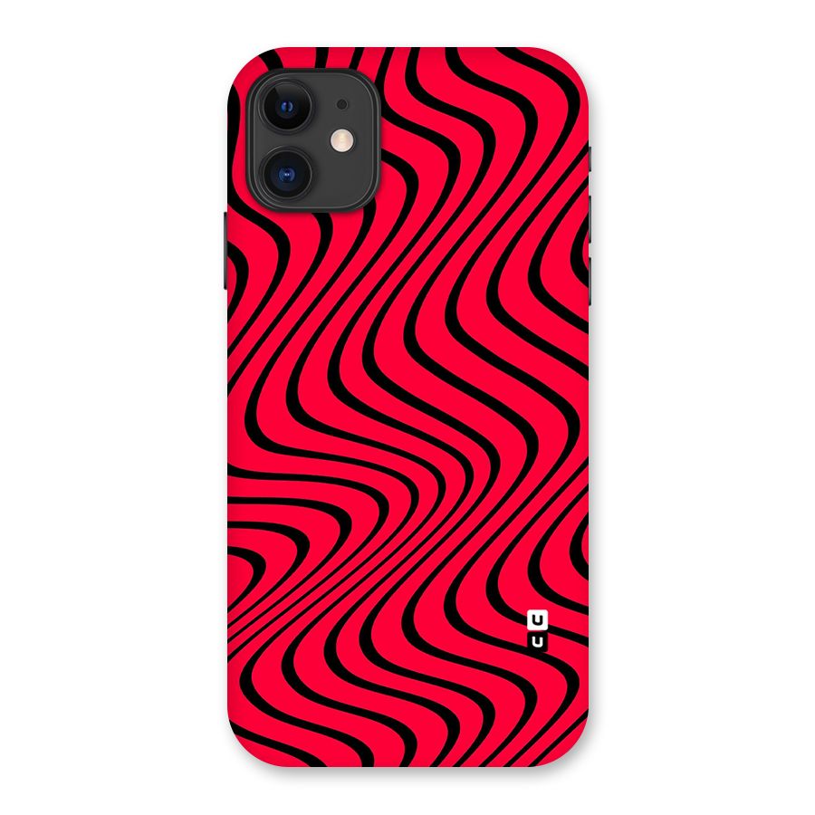 Waves Pattern Print Back Case for iPhone 11