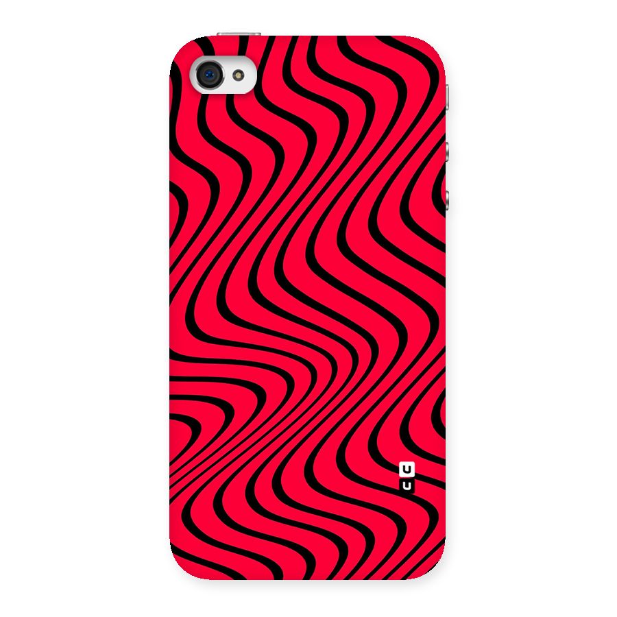 Waves Pattern Print Back Case for iPhone 4 4s