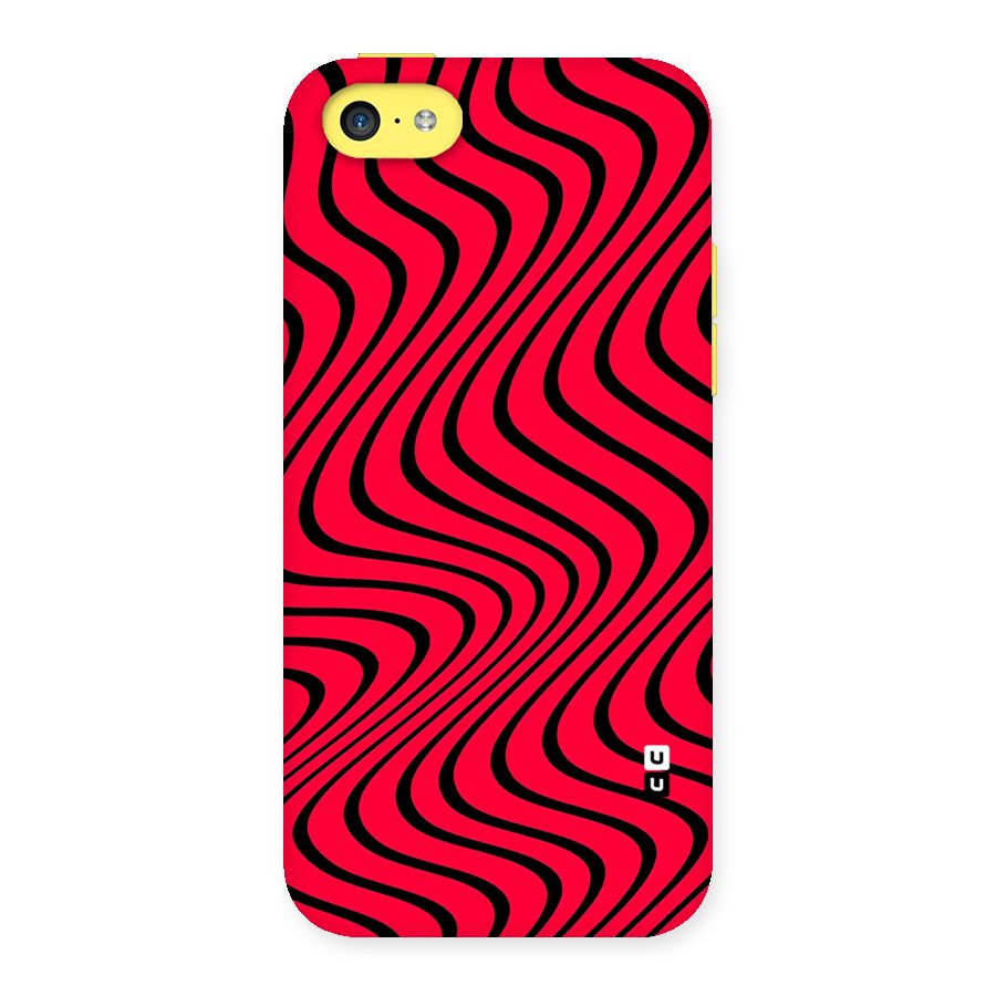Waves Pattern Print Back Case for iPhone 5C