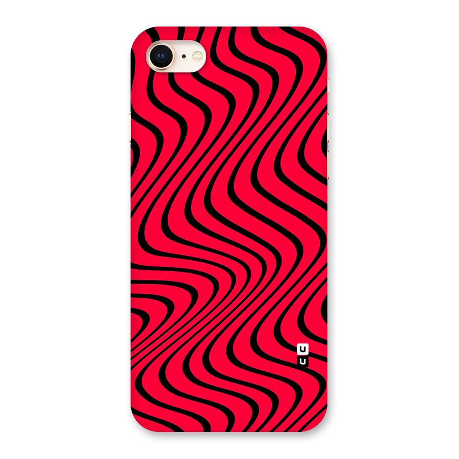 Waves Pattern Print Back Case for iPhone 8