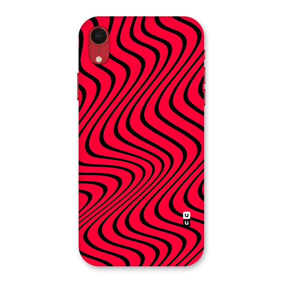 Waves Pattern Print Back Case for iPhone XR