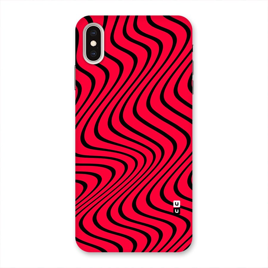 Waves Pattern Print Back Case for iPhone XS Max