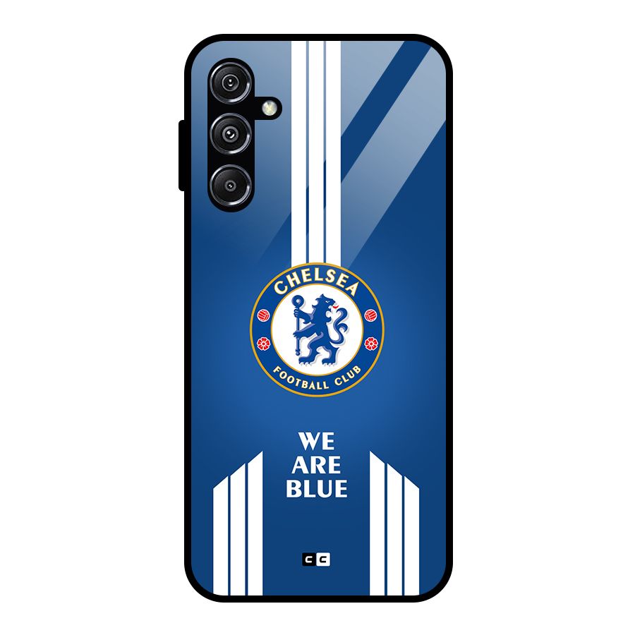 We Are Blue Glass Back Case for Galaxy M34 5G