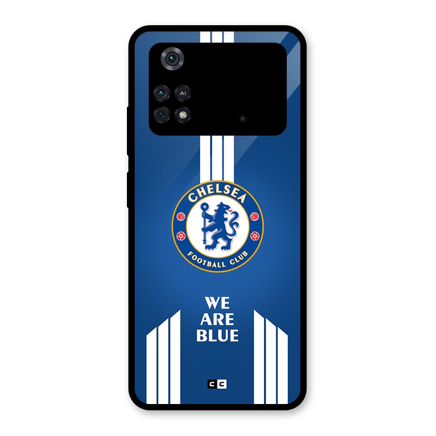 We Are Blue Glass Back Case for Poco M4 Pro 4G