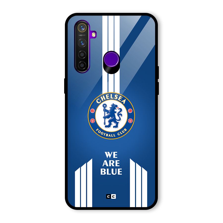 We Are Blue Glass Back Case for Realme 5 Pro