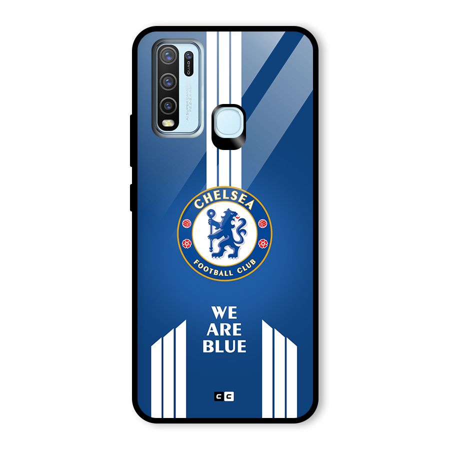 We Are Blue Glass Back Case for Vivo Y30