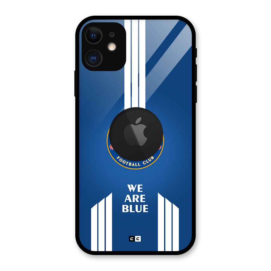 We Are Blue Glass Back Case for iPhone 11 Logo Cut