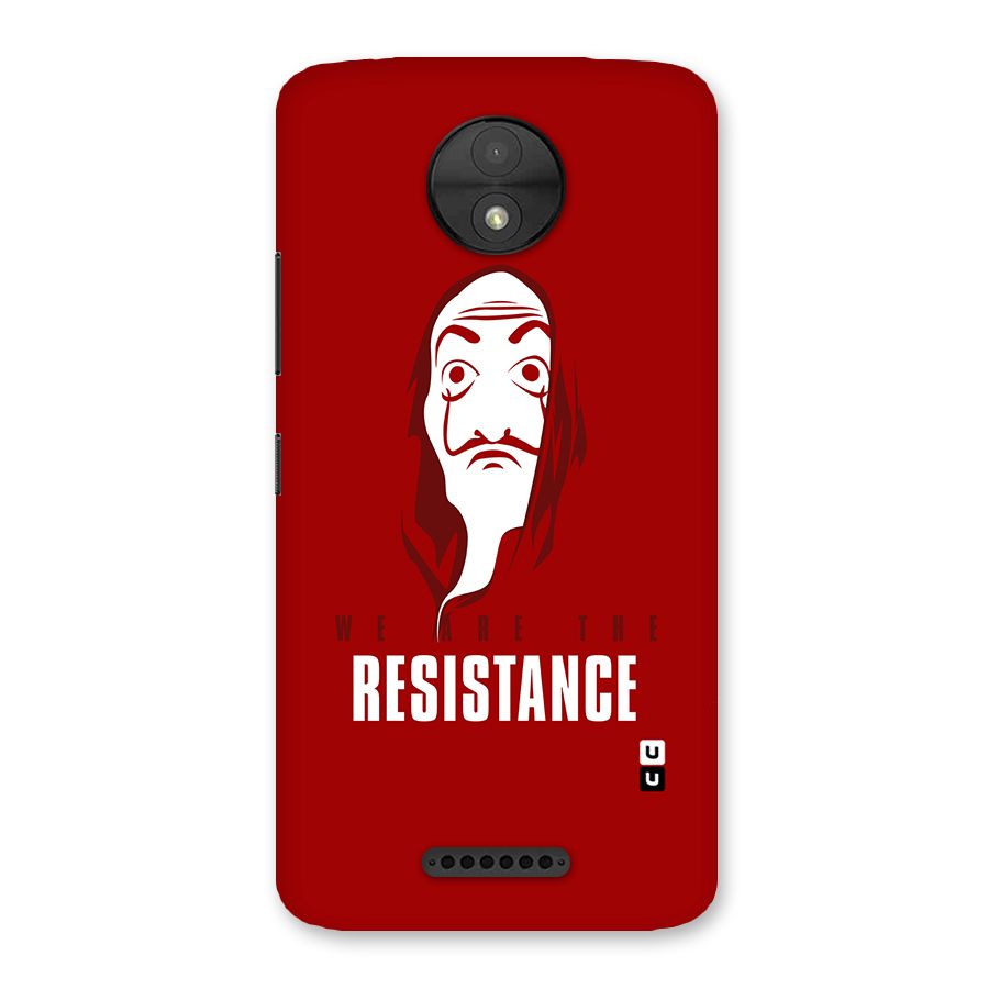 We Are Resistance Back Case for Moto C