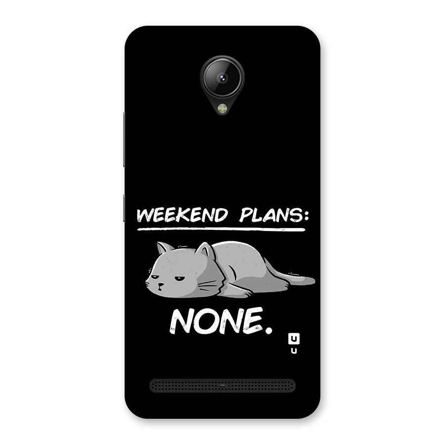 Weekend Plans None Back Case for Lenovo C2