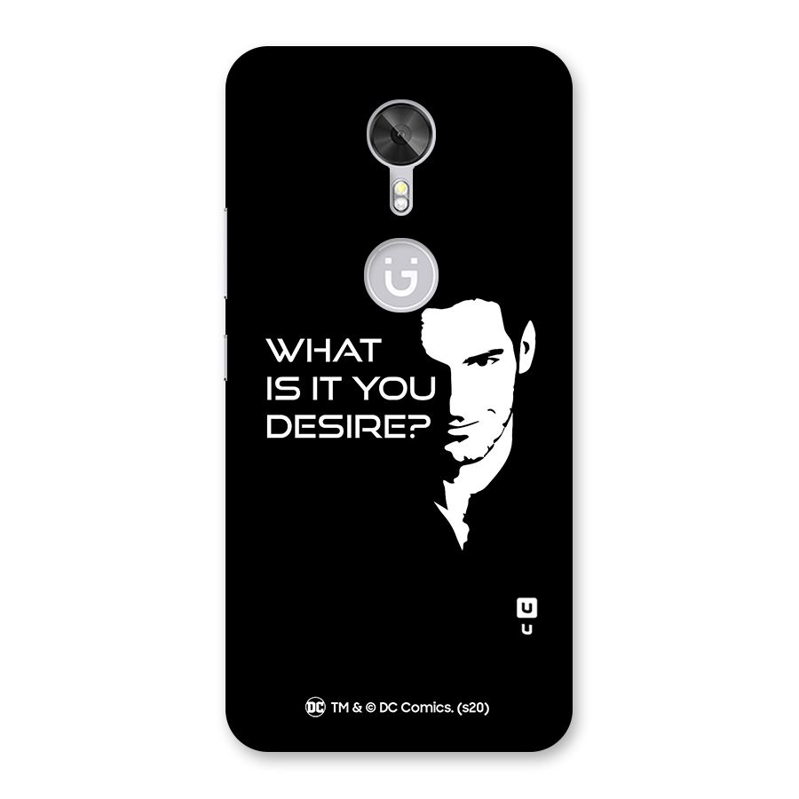 What Do You Desire Back Case for Gionee A1