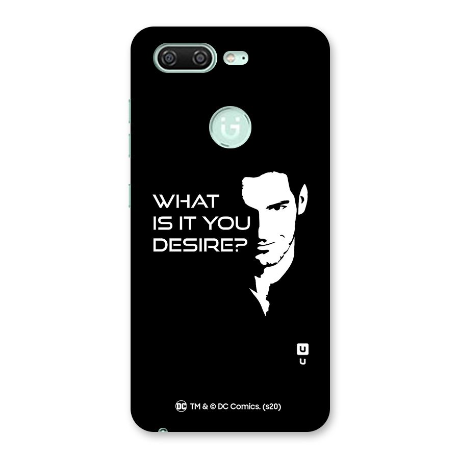What Do You Desire Back Case for Gionee S10
