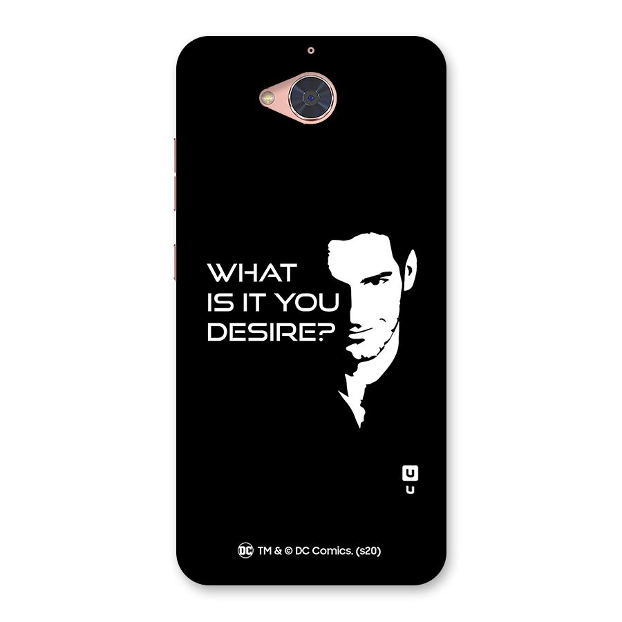What Do You Desire Back Case for Gionee S6 Pro