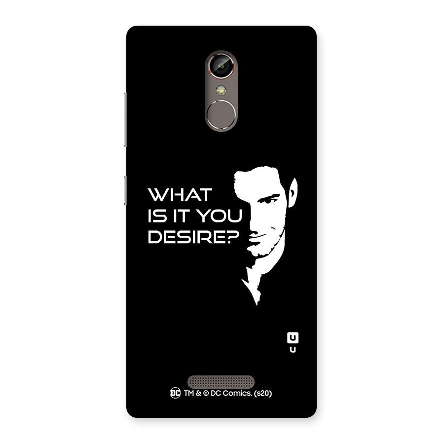 What Do You Desire Back Case for Gionee S6s