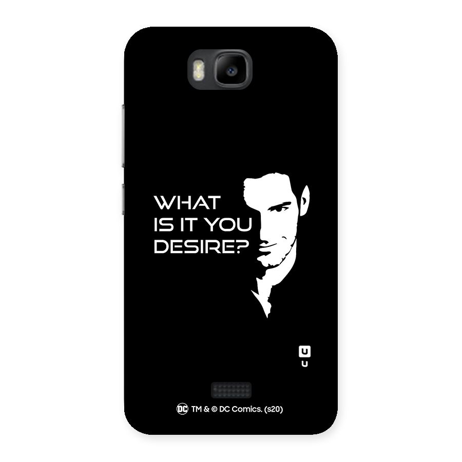 What Do You Desire Back Case for Honor Bee