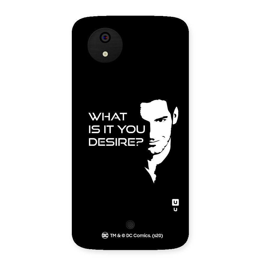 What Do You Desire Back Case for Micromax Canvas A1
