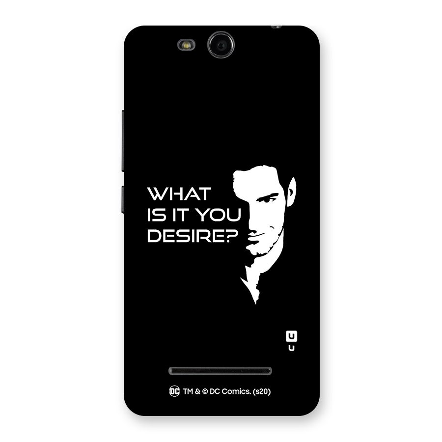 What Do You Desire Back Case for Micromax Canvas Juice 3 Q392