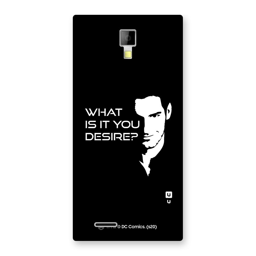 What Do You Desire Back Case for Micromax Canvas Xpress A99