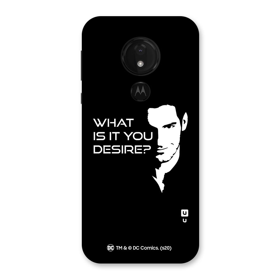 What Do You Desire Back Case for Moto G7 Power