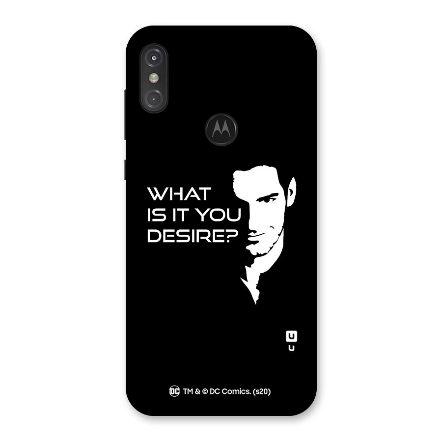 What Do You Desire Back Case for Motorola One Power