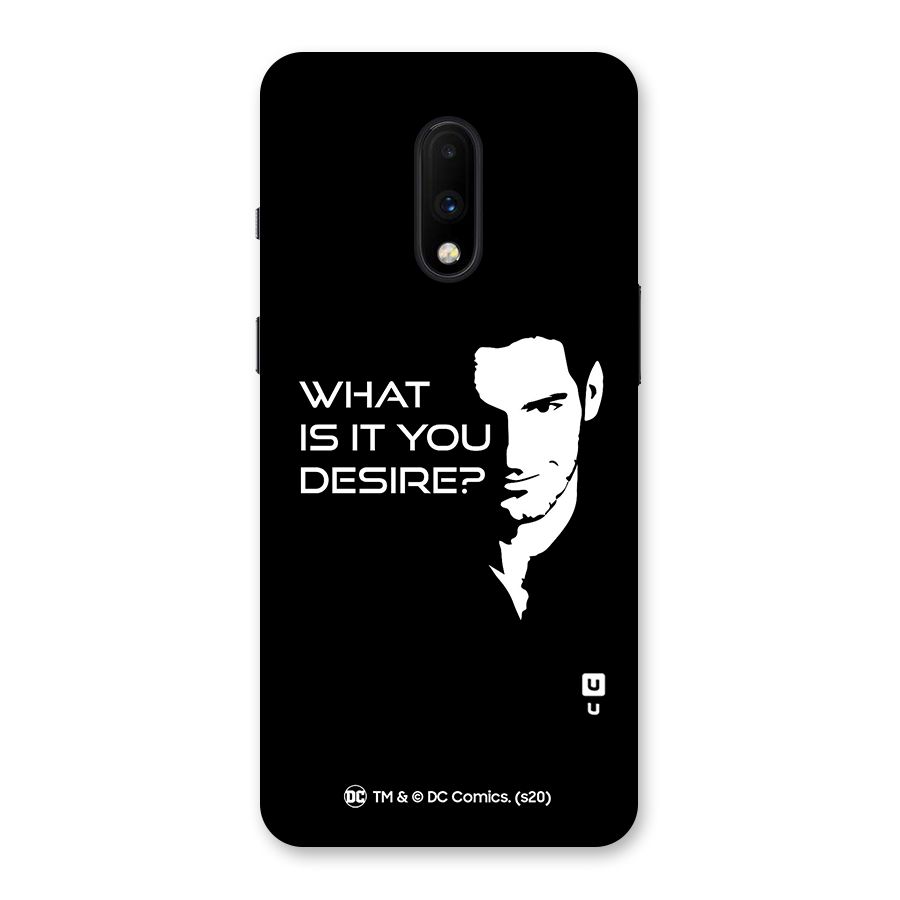 What Do You Desire Back Case for OnePlus 7