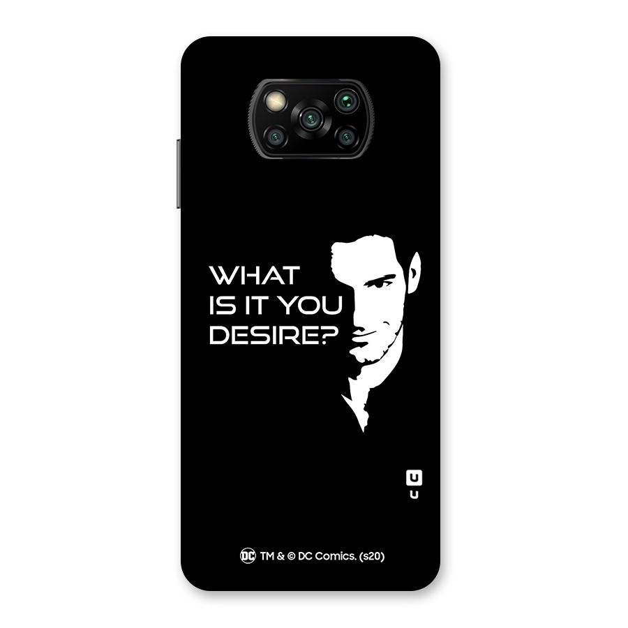 What Do You Desire Back Case for Poco X3