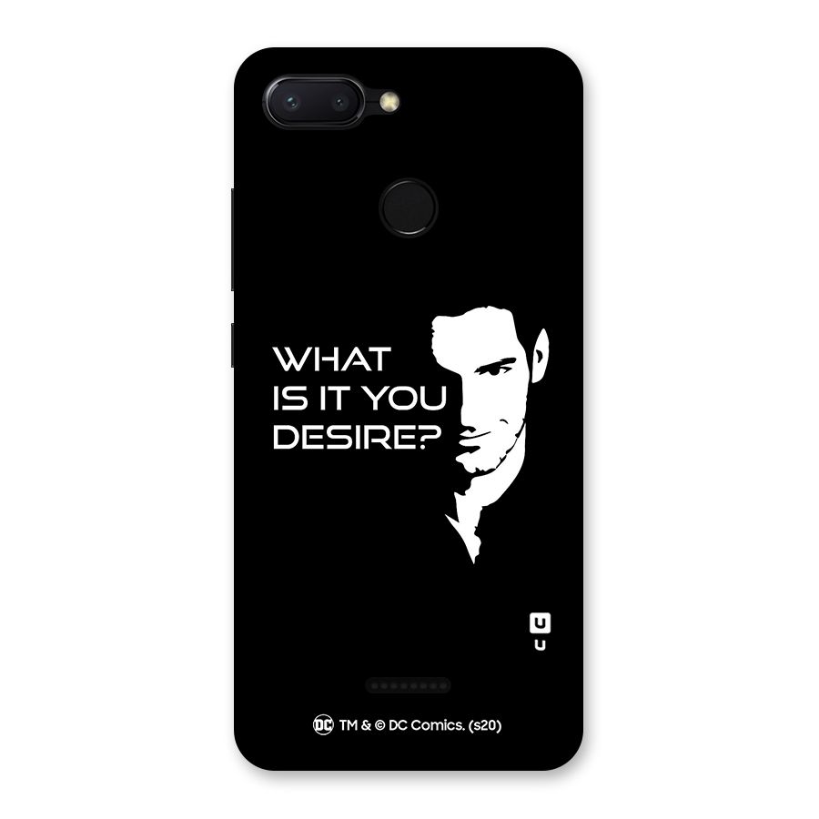 What Do You Desire Back Case for Redmi 6