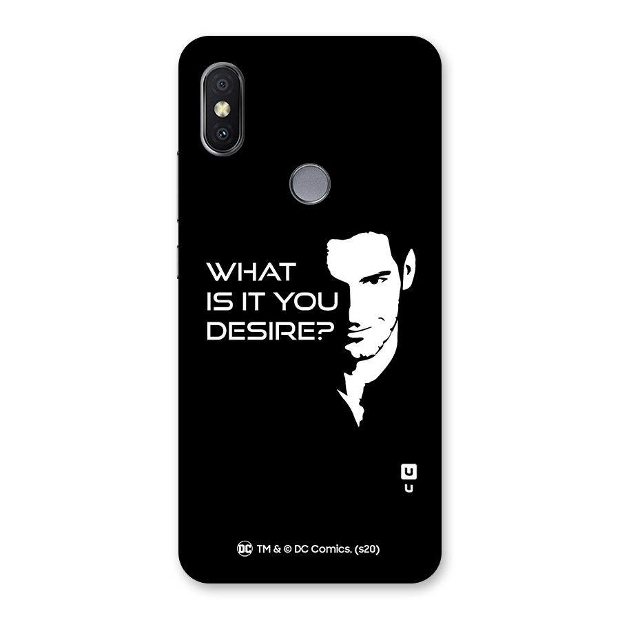What Do You Desire Back Case for Redmi Y2