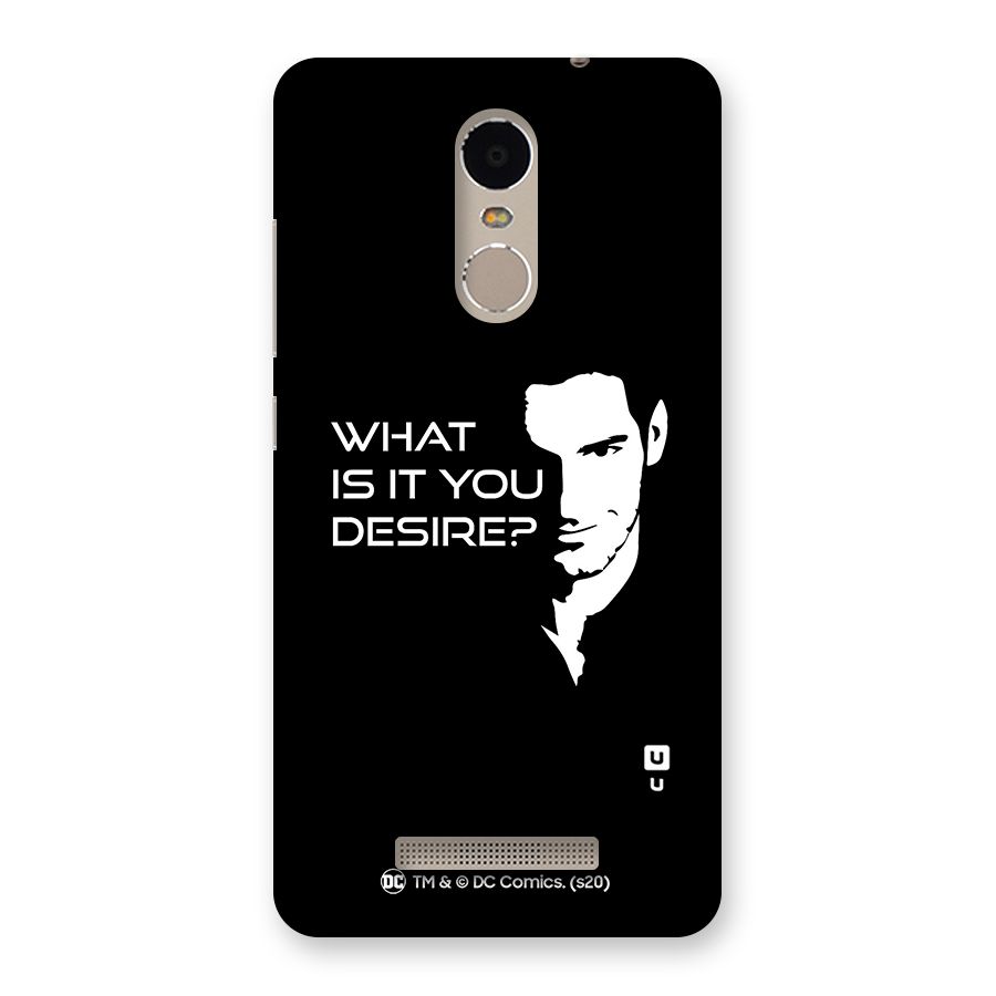 What Do You Desire Back Case for Xiaomi Redmi Note 3