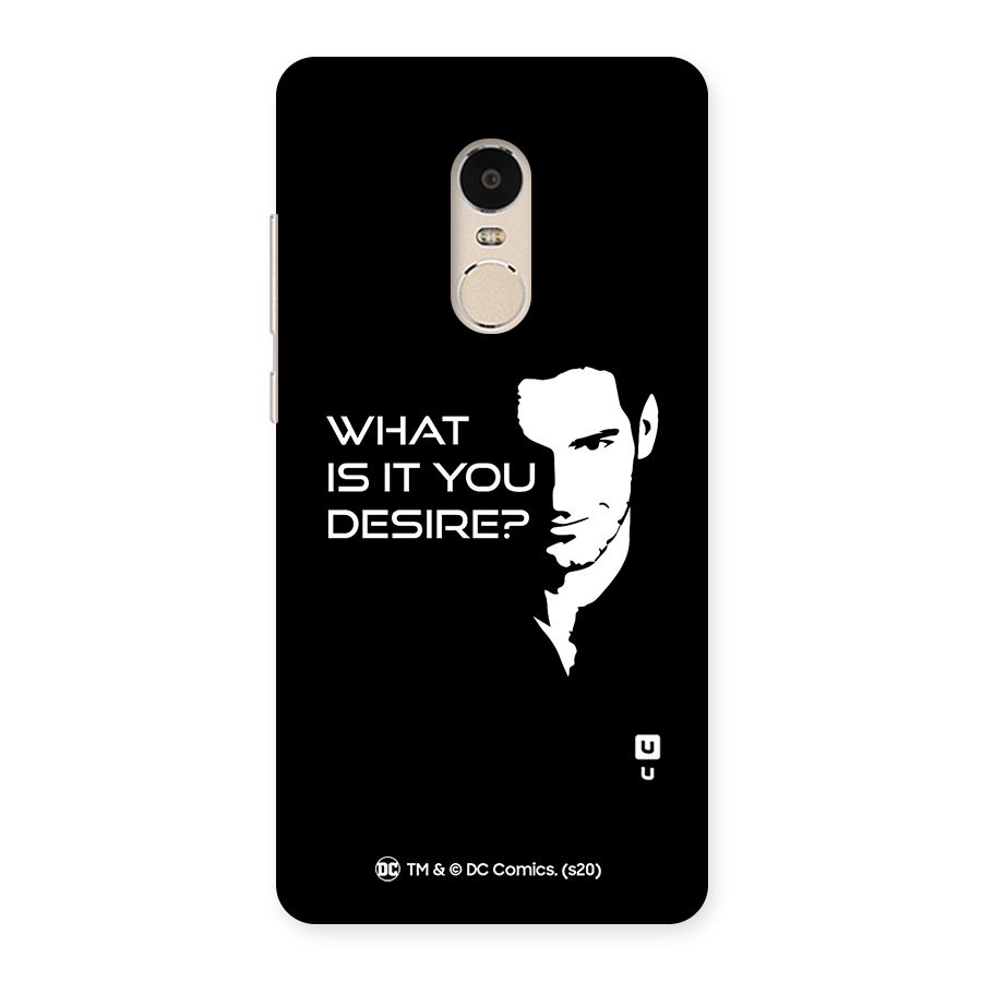 What Do You Desire Back Case for Xiaomi Redmi Note 4