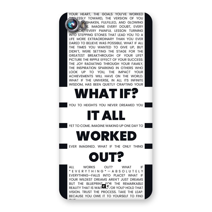 What If Back Case for Canvas Fire 4 (A107)