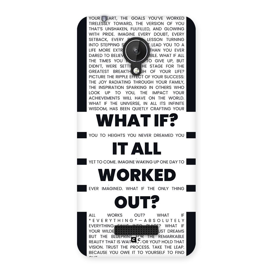 What If Back Case for Canvas Spark Q380