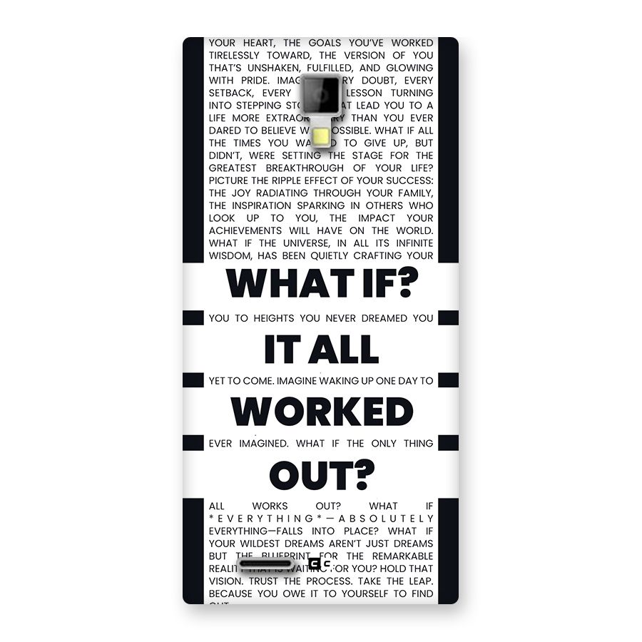 What If Back Case for Canvas Xpress A99