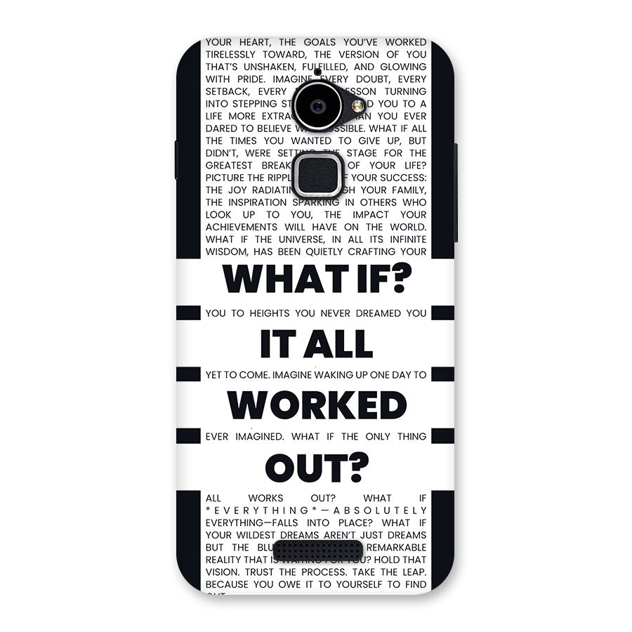 What If Back Case for Coolpad Note 3 Lite