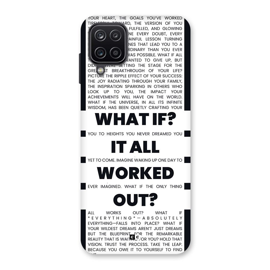 What If Back Case for Galaxy A12