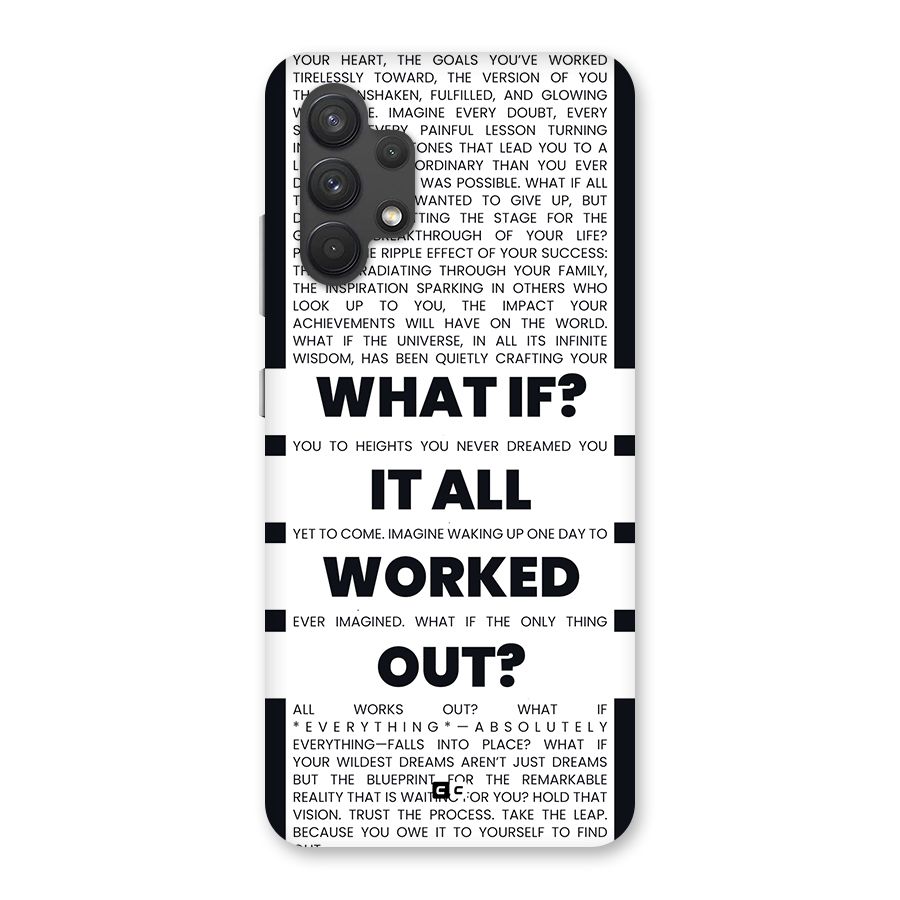 What If Back Case for Galaxy A32