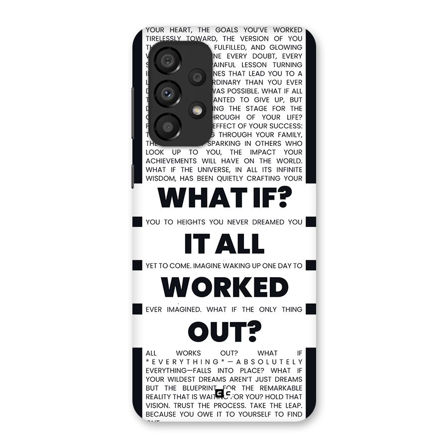 What If Back Case for Galaxy A33 5G