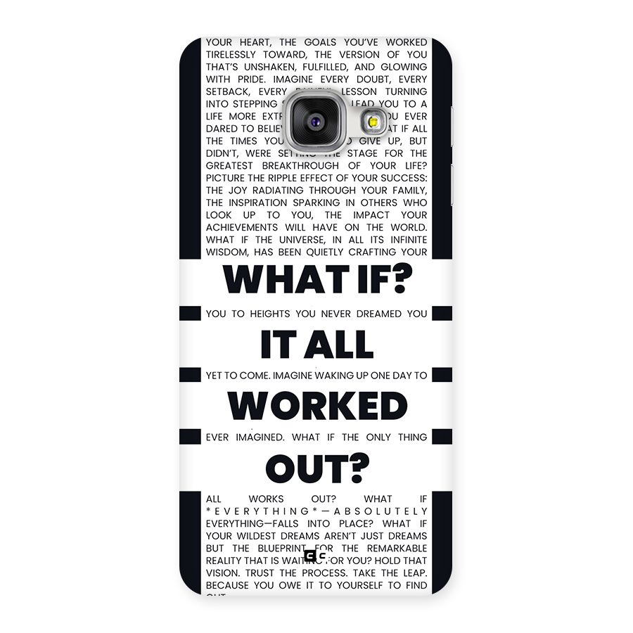 What If Back Case for Galaxy A3 (2016)