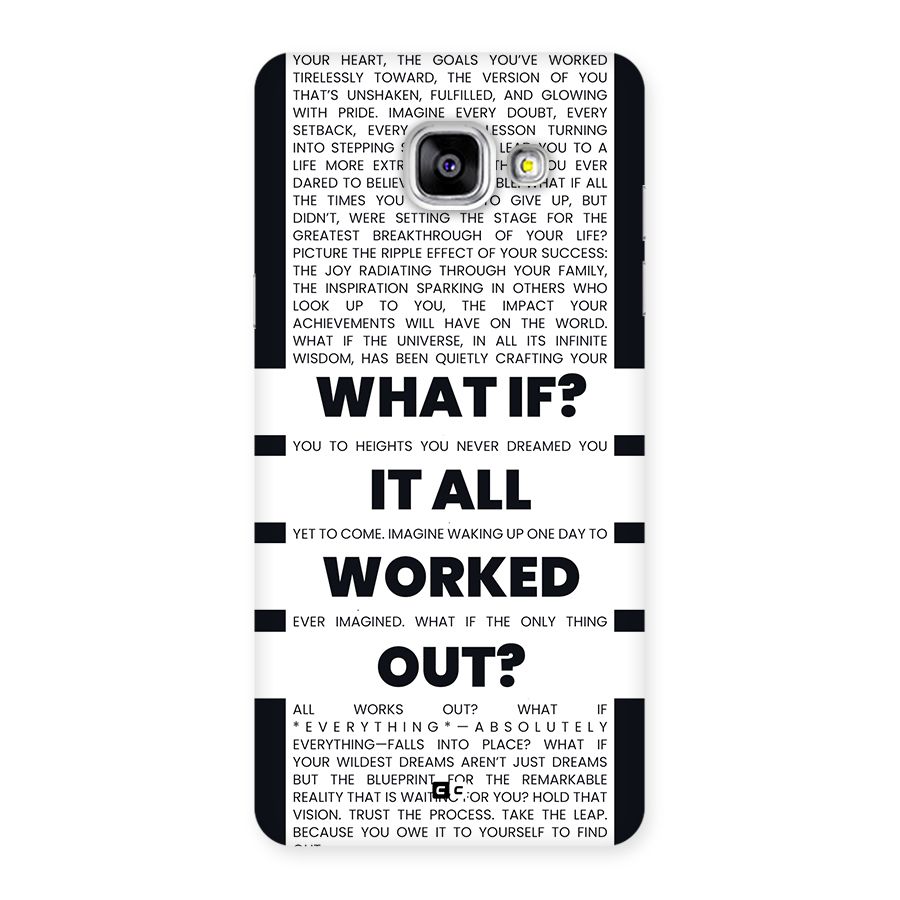 What If Back Case for Galaxy A5 (2016)