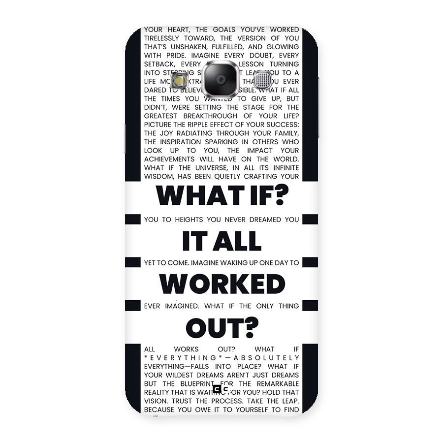 What If Back Case for Galaxy E5