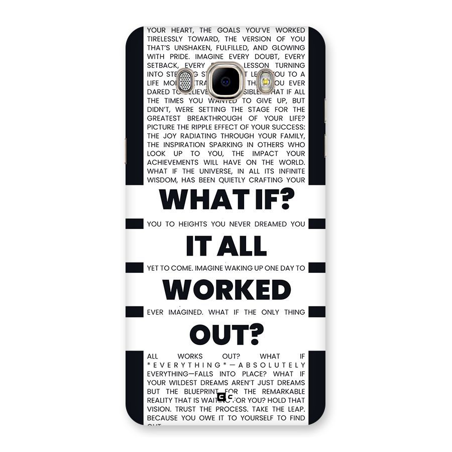 What If Back Case for Galaxy J7 2016