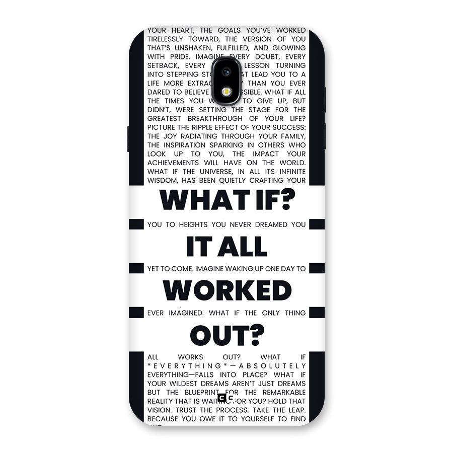 What If Back Case for Galaxy J7 Pro