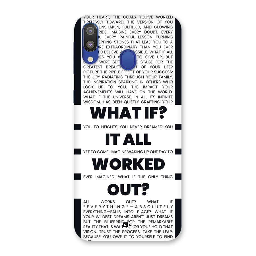 What If Back Case for Galaxy M20