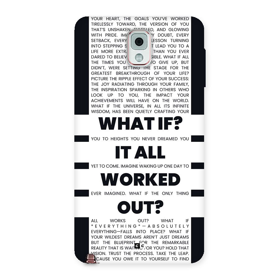What If Back Case for Galaxy Note 3
