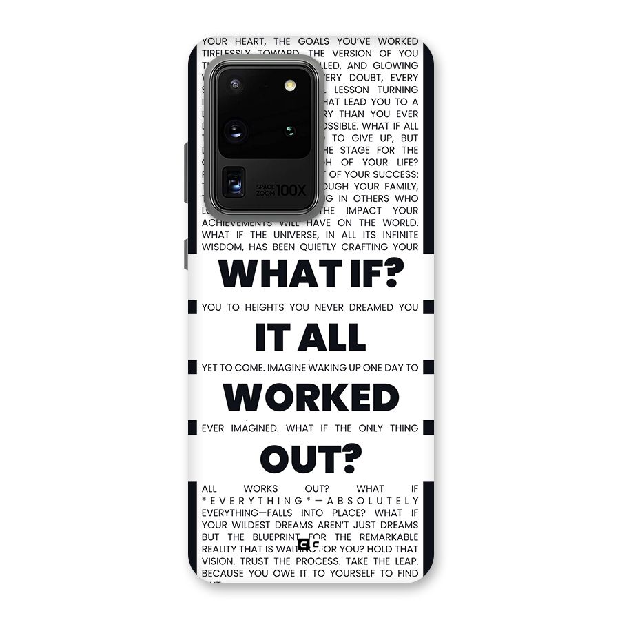 What If Back Case for Galaxy S20 Ultra